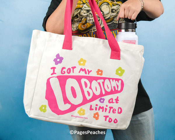 Lobotomy Tote Bag - Pages Peaches