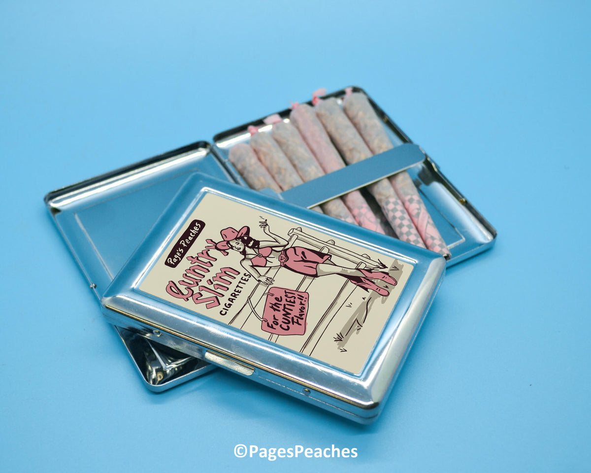 a tin of matches with a picture of a woman on it