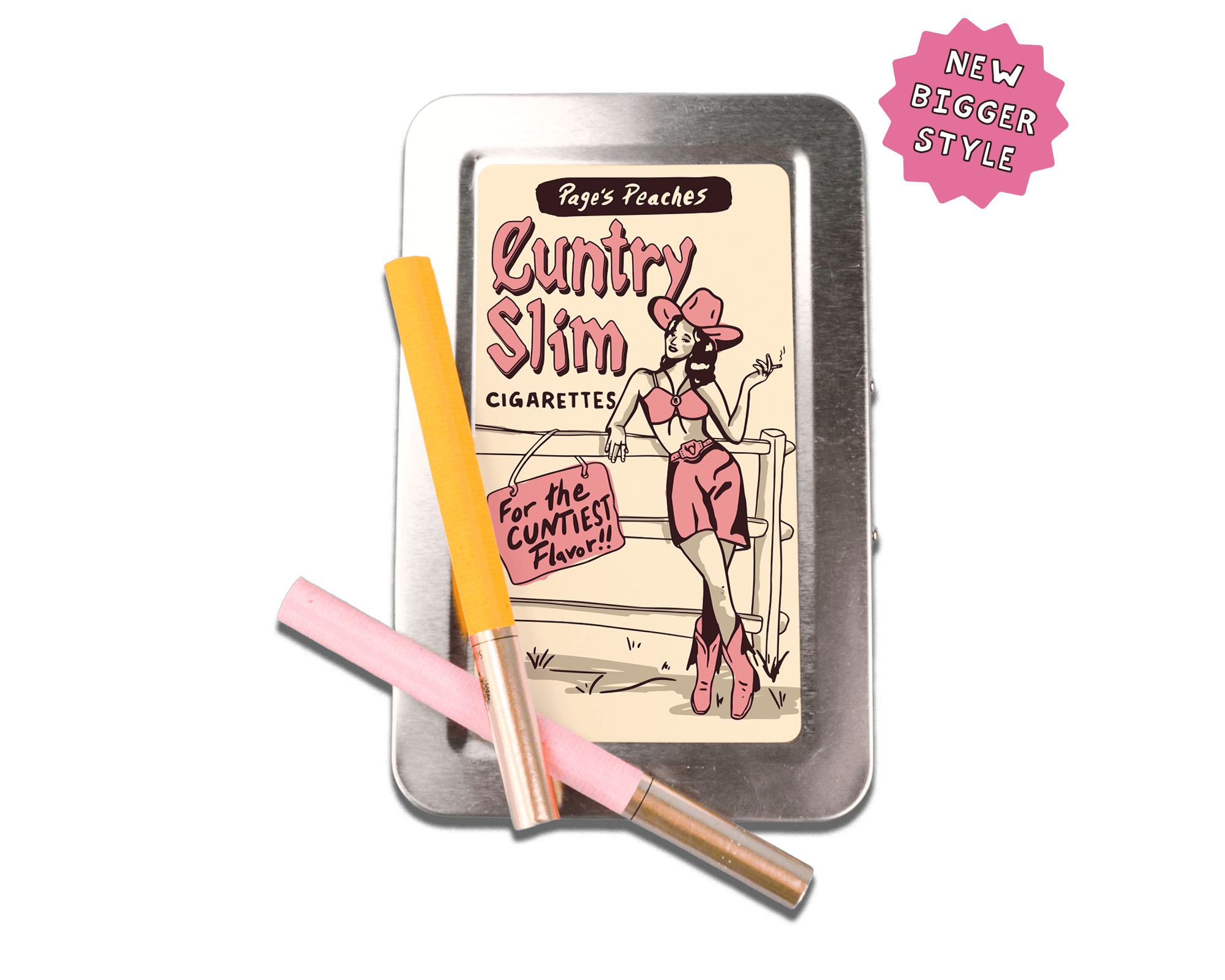 Cuntry Slim Cigarette Case - Pages Peaches Cuntry Slim Cigarette Case - Pages Peaches