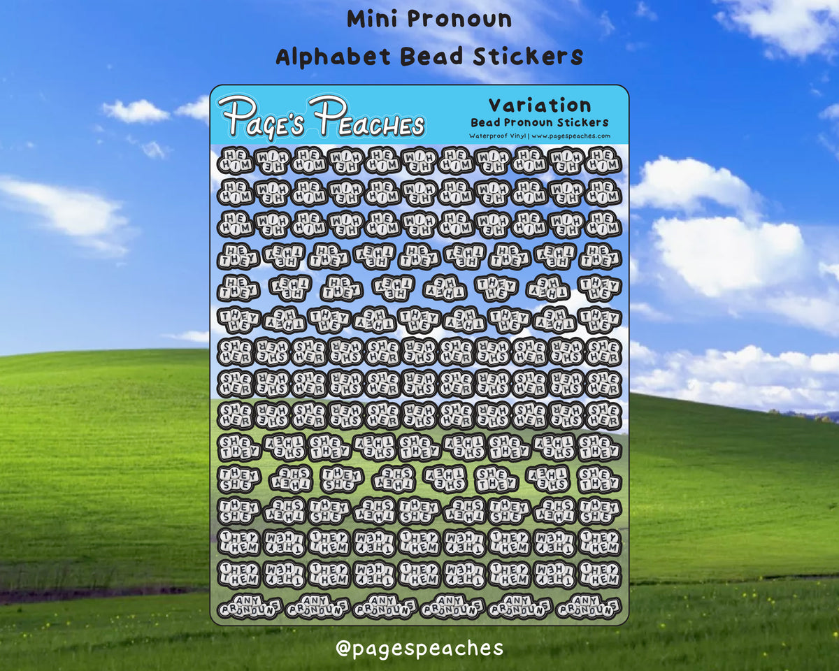 Mini Bead Letter Pronoun Sheets