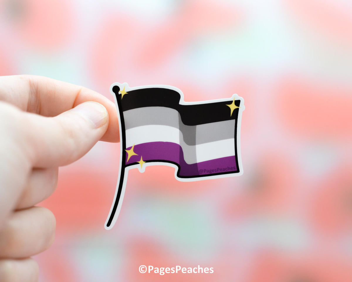 Large Asexual Pride Flag Sticker