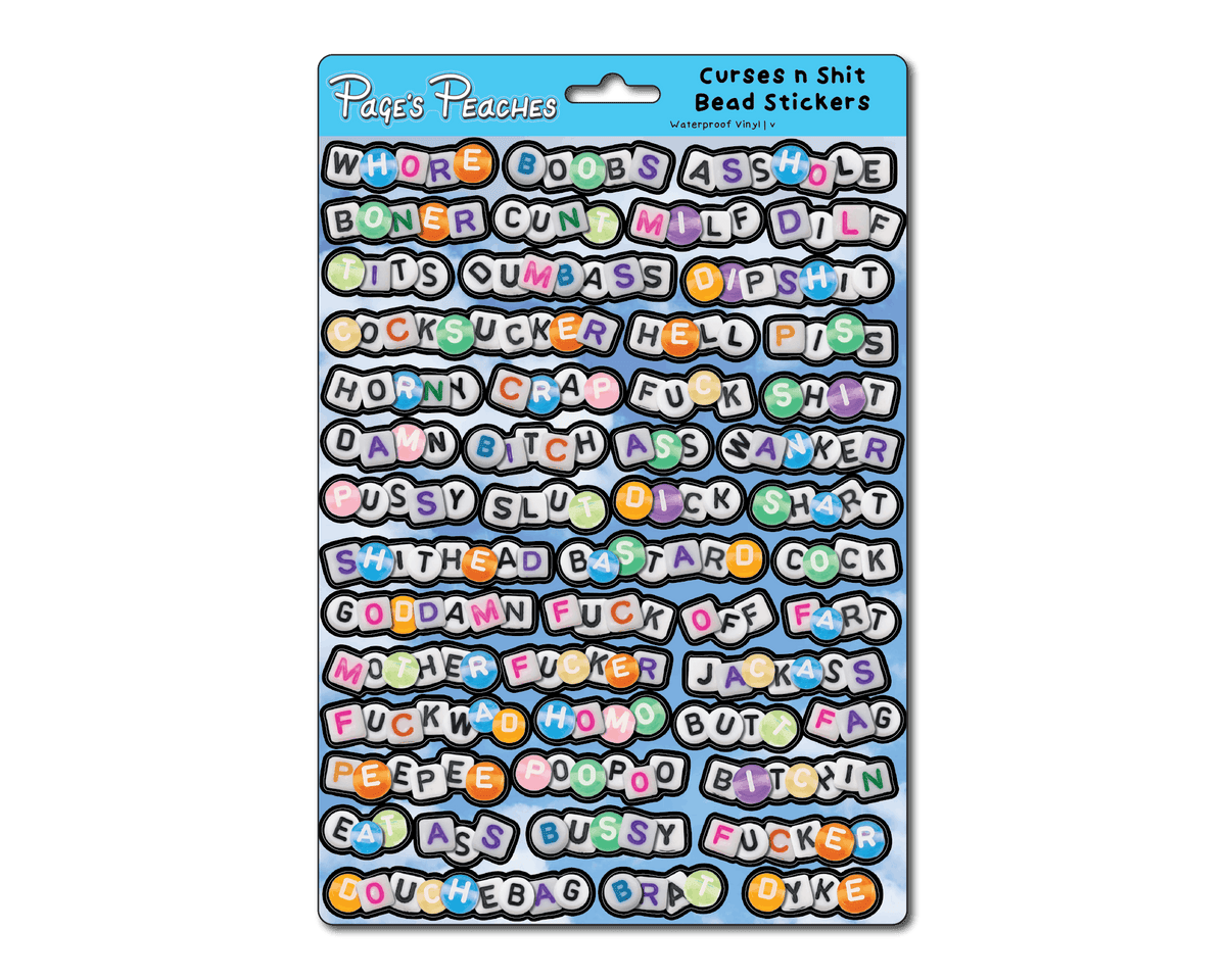 Bead Curses N Shit Sticker Sheet