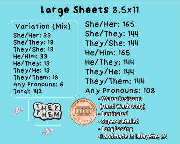 Mini Bead Letter Pronoun Sheets