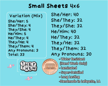 Mini Bead Letter Pronoun Sheets