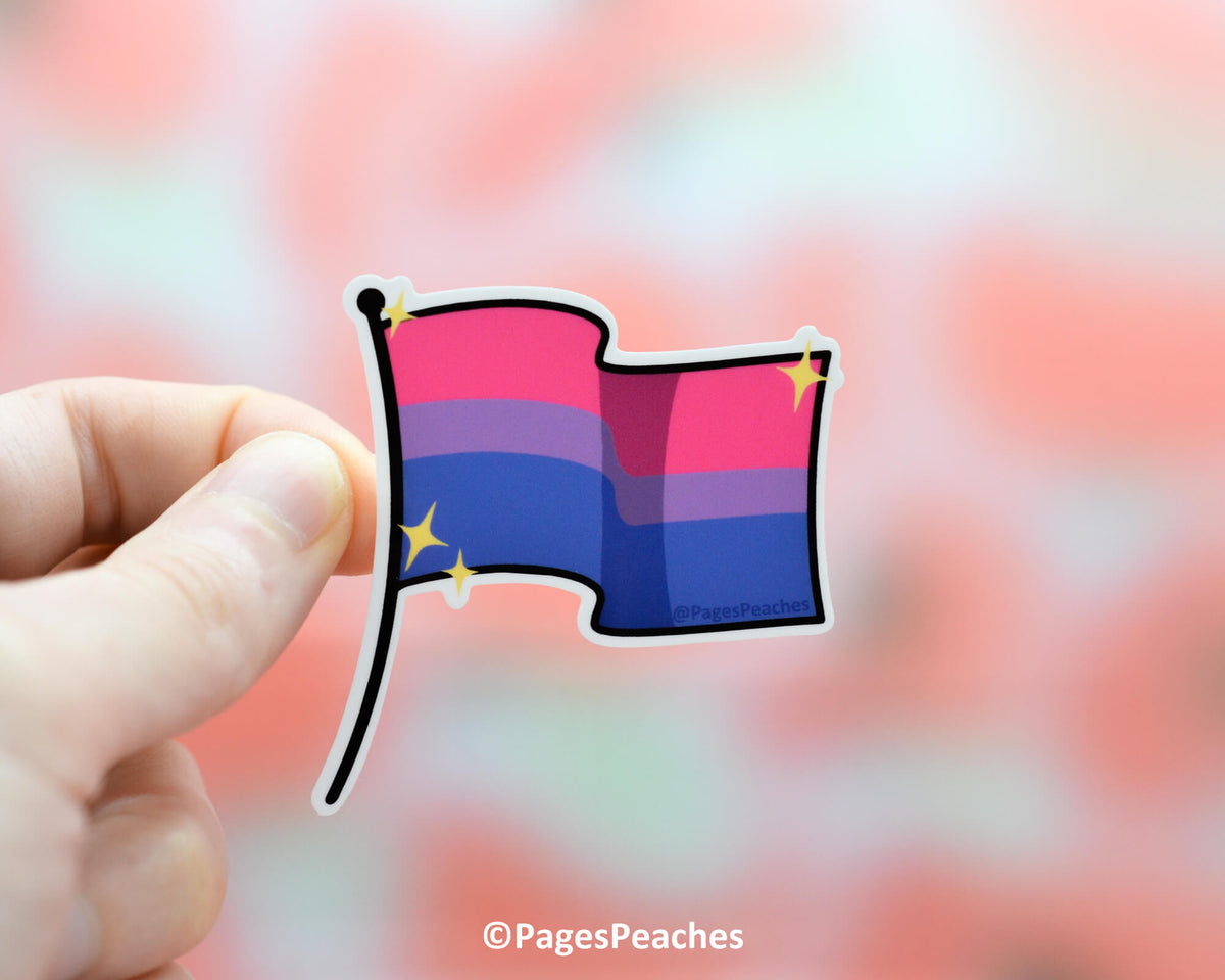 Large Bisexual Pride Flag Sticker