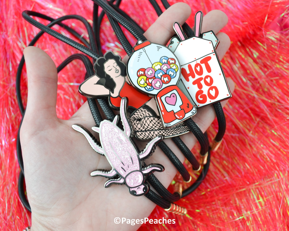 Glitter Cockroach Bolo Tie