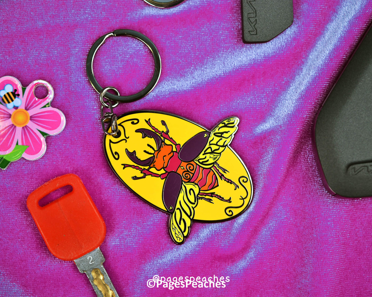 Bug Freak Enamel Keychain