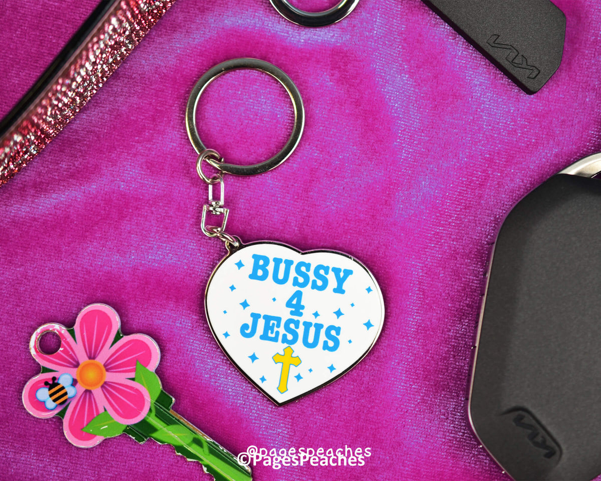 Bussy For Jesus Enamel Keychain