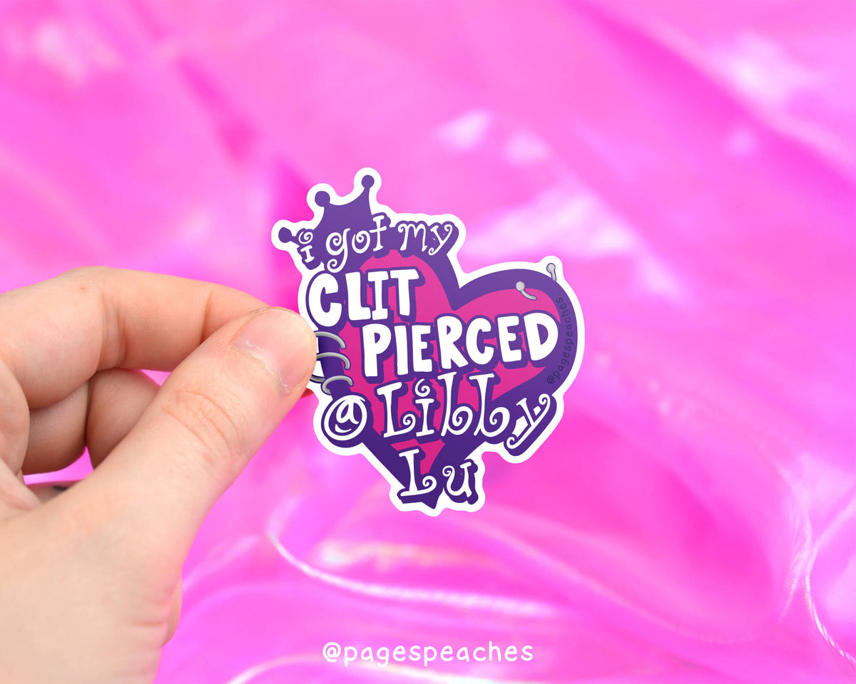 Large Clit Pierced Sticker