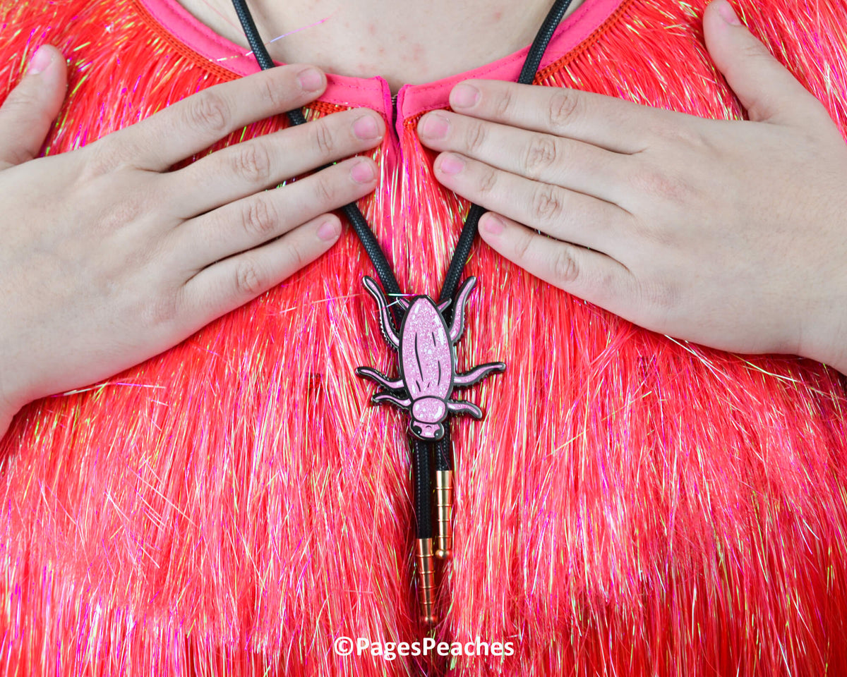 Glitter Cockroach Bolo Tie