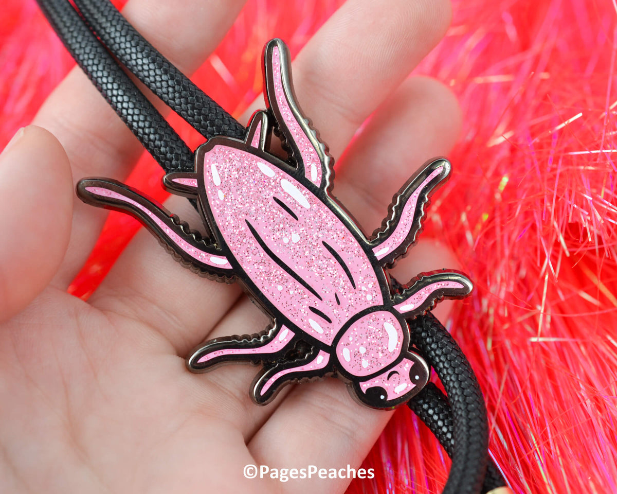 Glitter Cockroach Bolo Tie