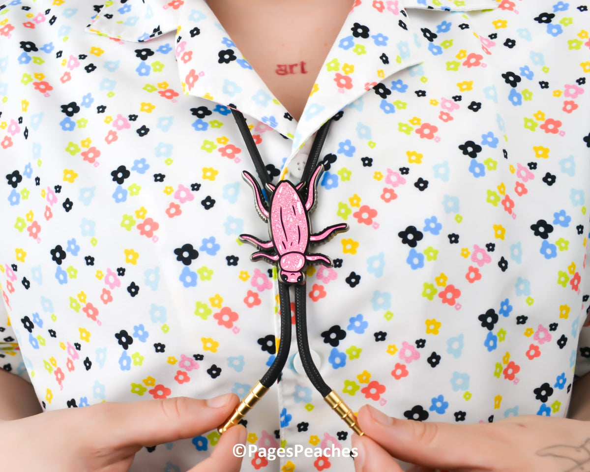Glitter Cockroach Bolo Tie