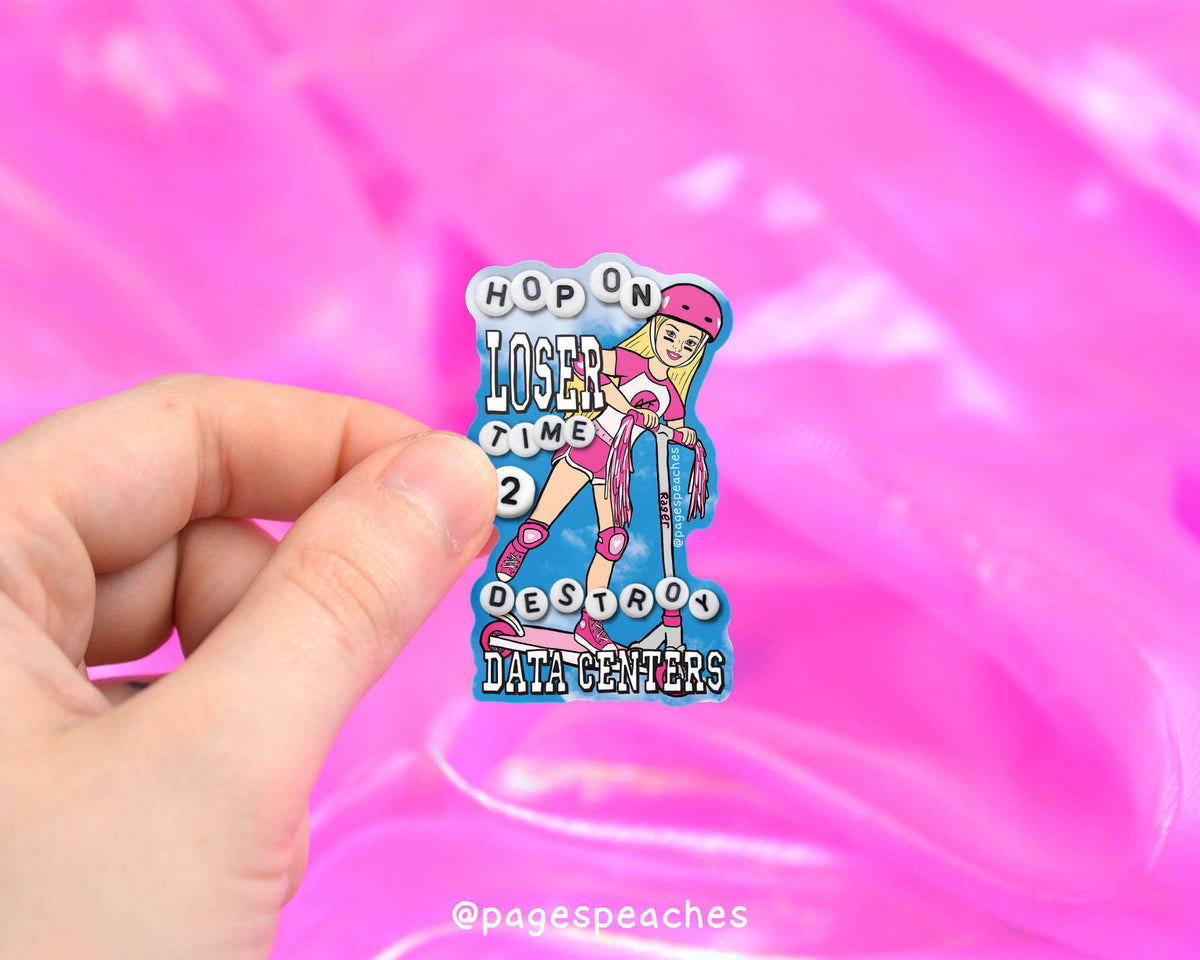 Large Destroy Data Centers Sticker