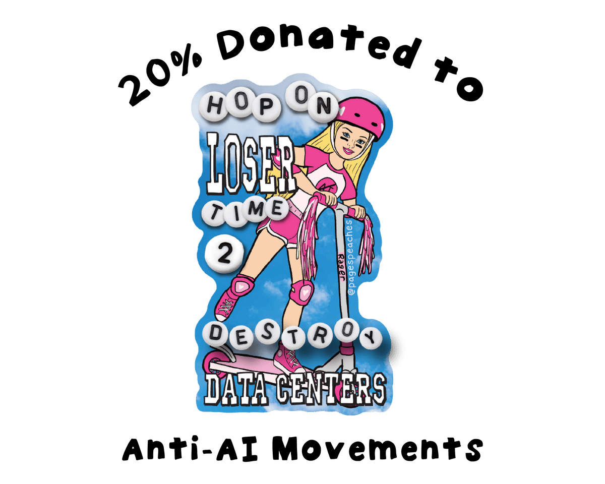 Large Destroy Data Centers Sticker