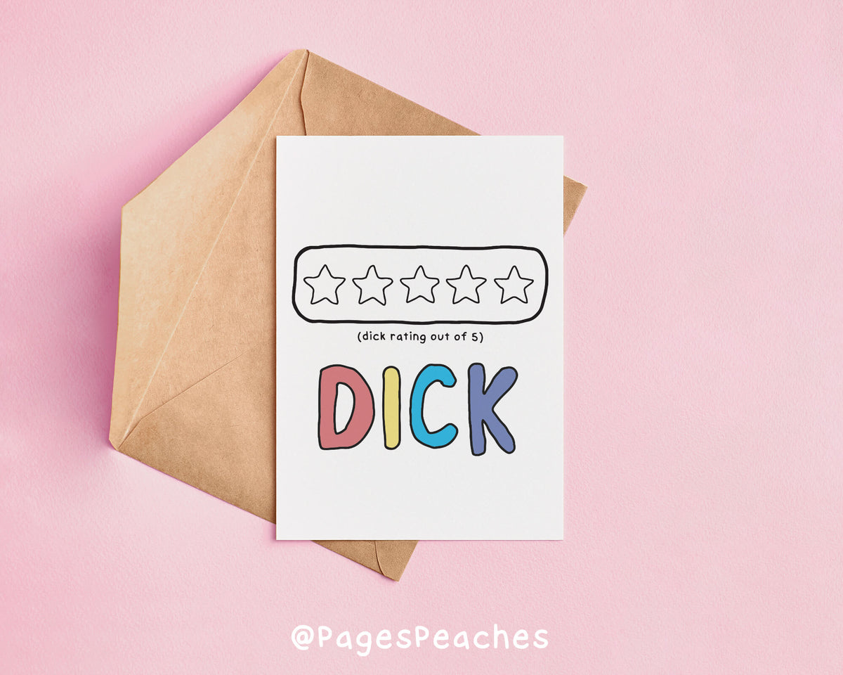 D*ck Rating Card