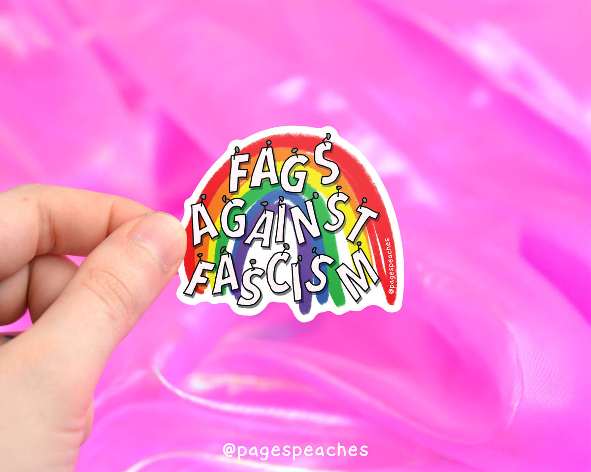 Large Fags Against Fascism Sticker