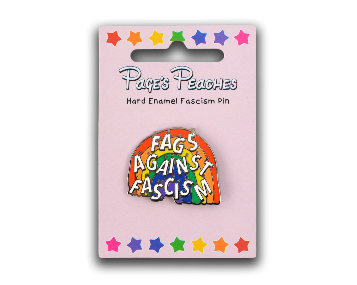 Hard Enamel Fags Against Fascism Pin