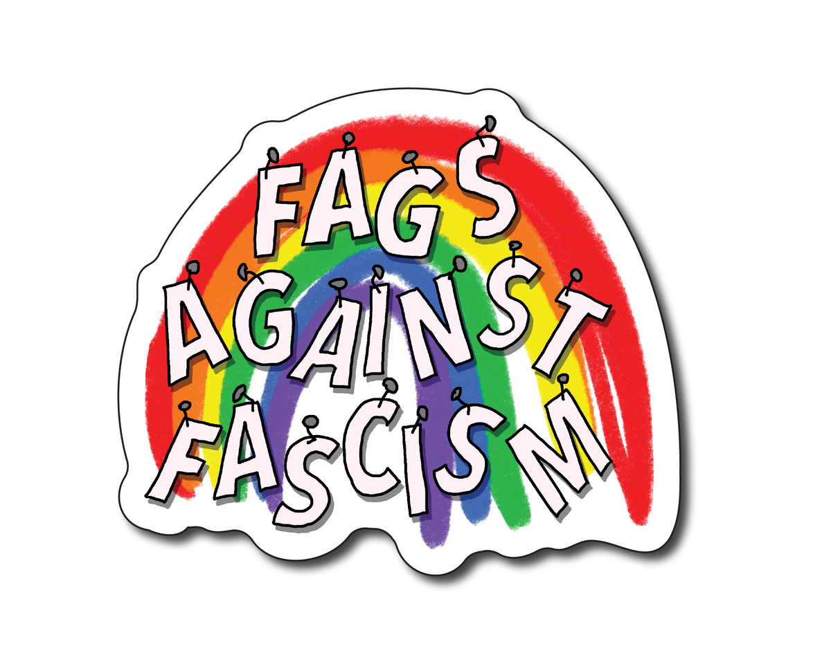 Mini Fags Against Fascism Sticker