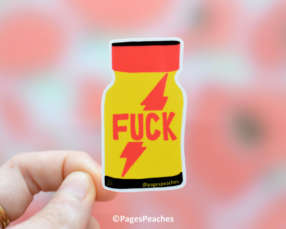 Large Fuck Popper Sticker