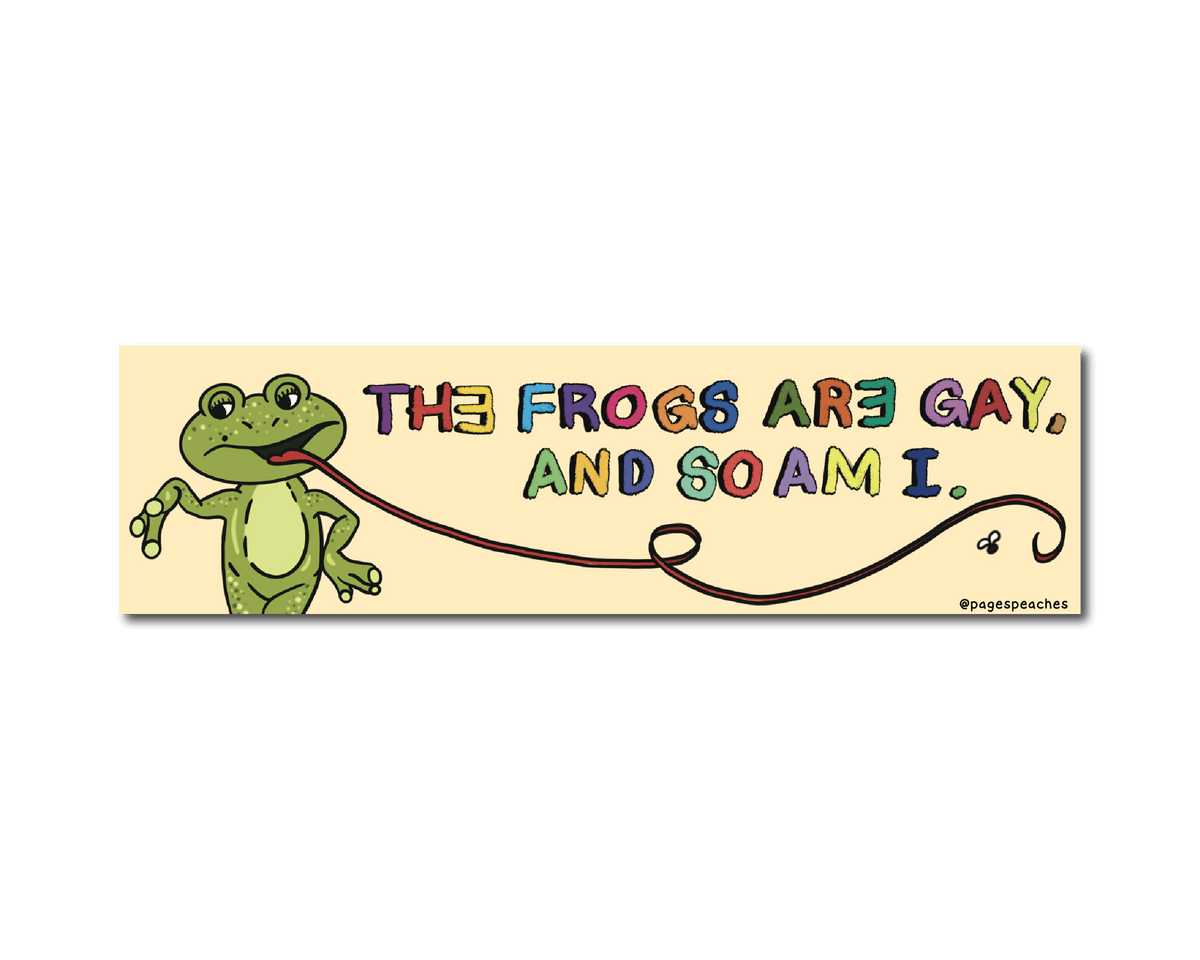 Frogs Are Gay Bumper Sticker
