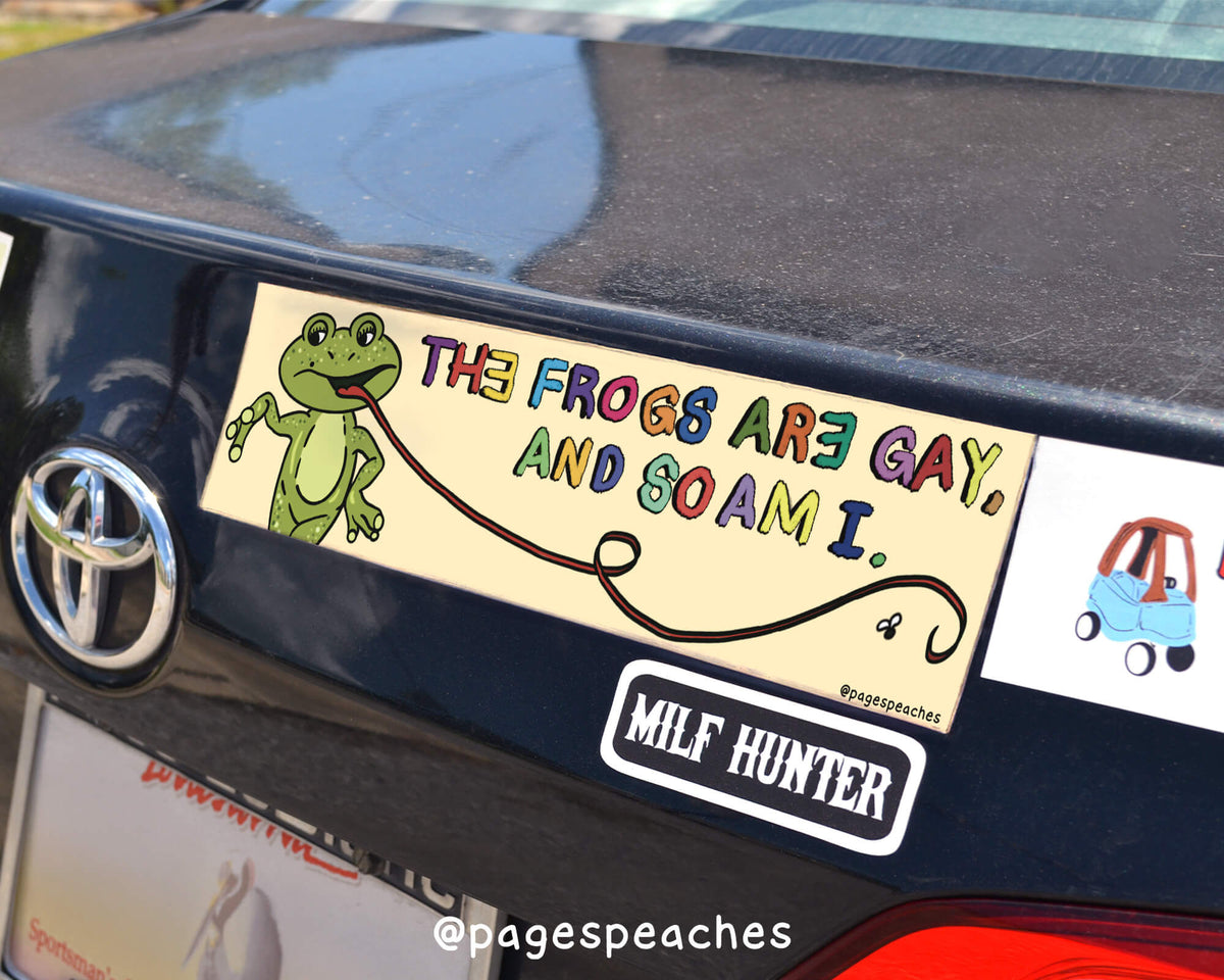 Frogs Are Gay Bumper Sticker