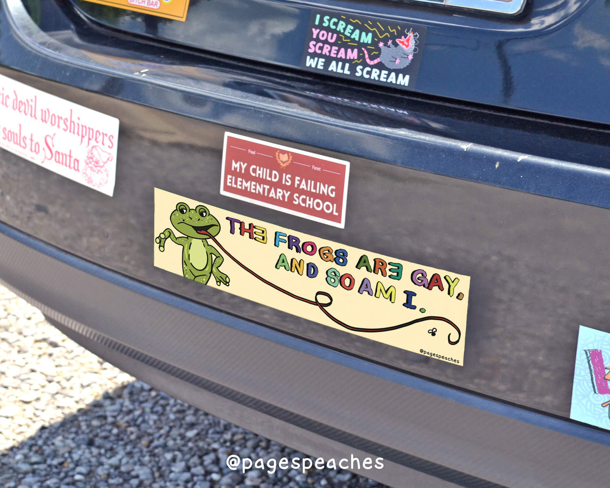 Frogs Are Gay Bumper Sticker