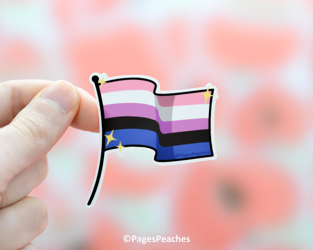 Large Gender Fluid Pride Flag Sticker