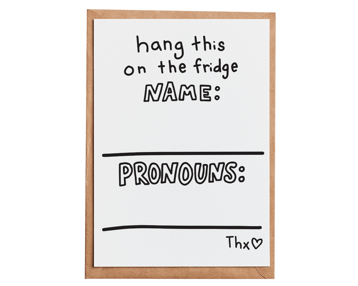 Hang My Pronouns Card