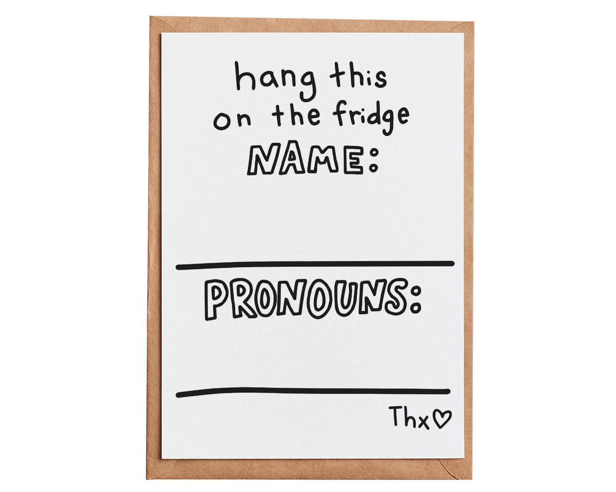 Hang My Pronouns Card