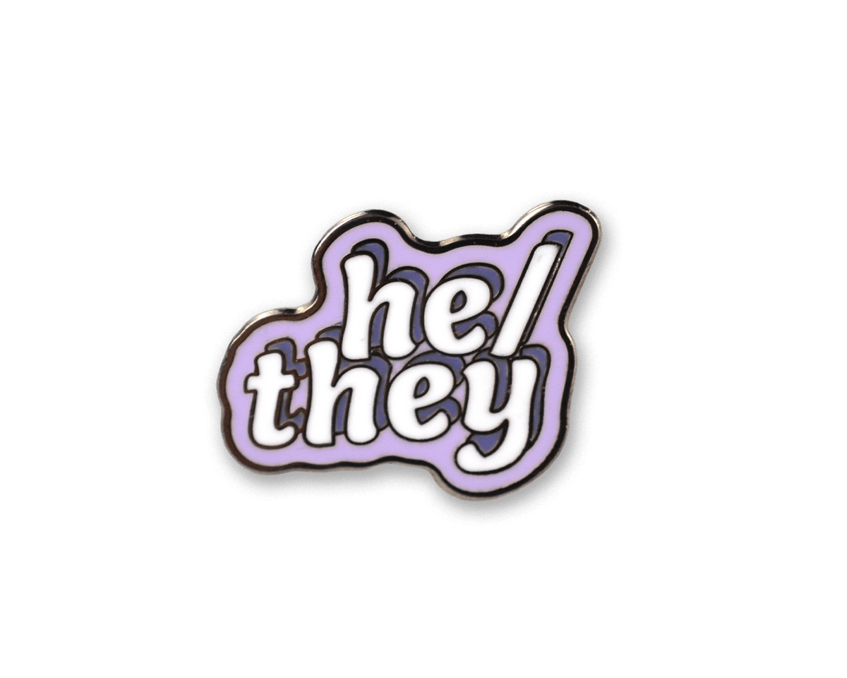 Hard Enamel He/They Pin