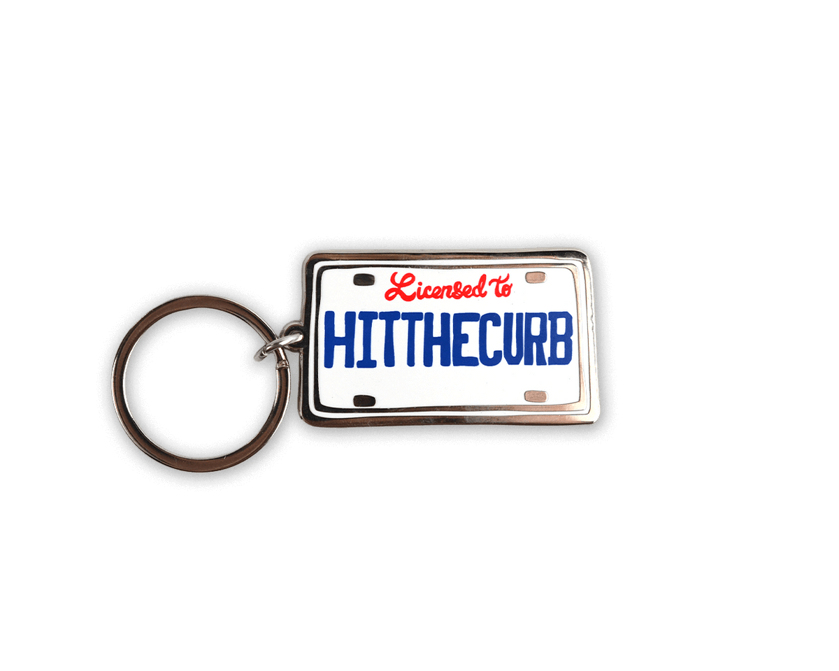 Hit The Curb Enamel Keychain