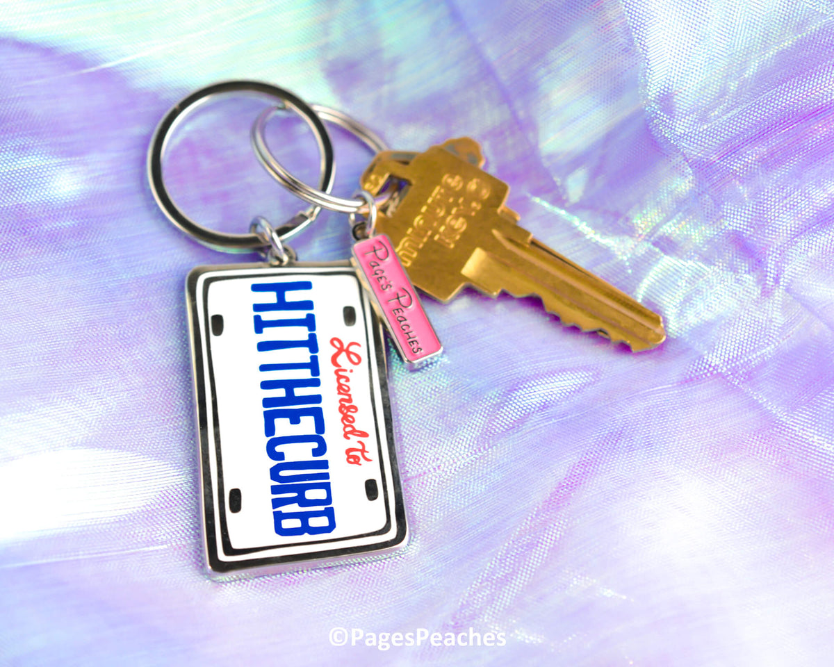 Hit The Curb Enamel Keychain
