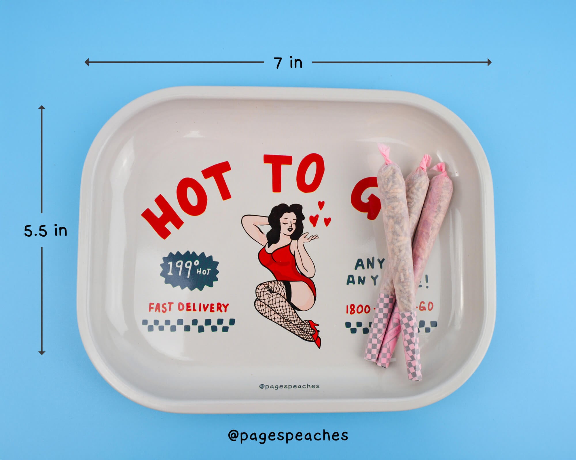 winnie the pothead rolling tray Hot To Go Rolling Tray – Pop Princess-Inspired Metal Weed Tray (7” x 5.5”)