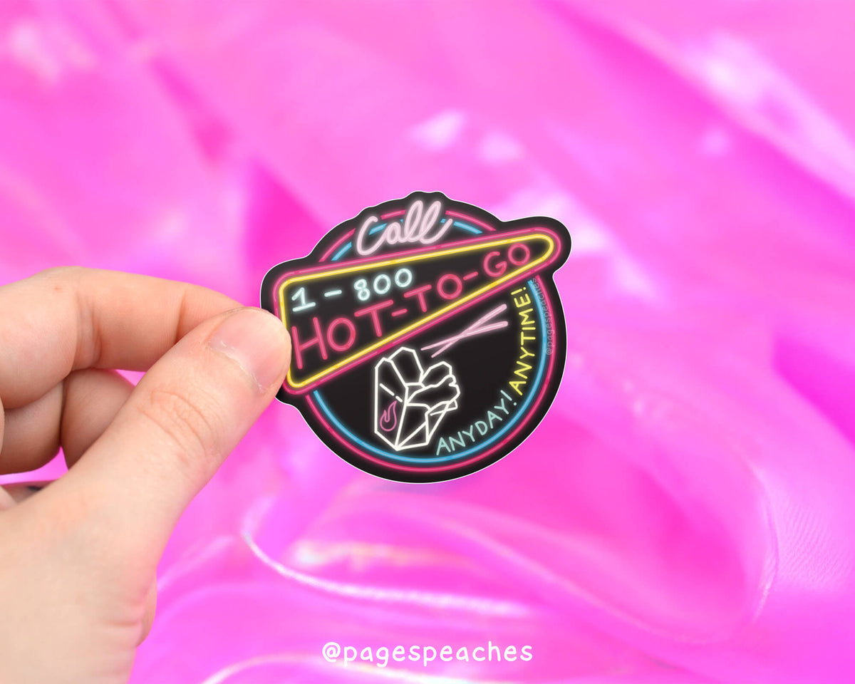 Large Hot To Go Sticker