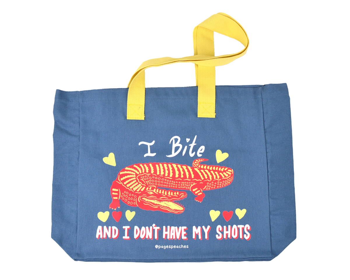 I Bite Tote Bag