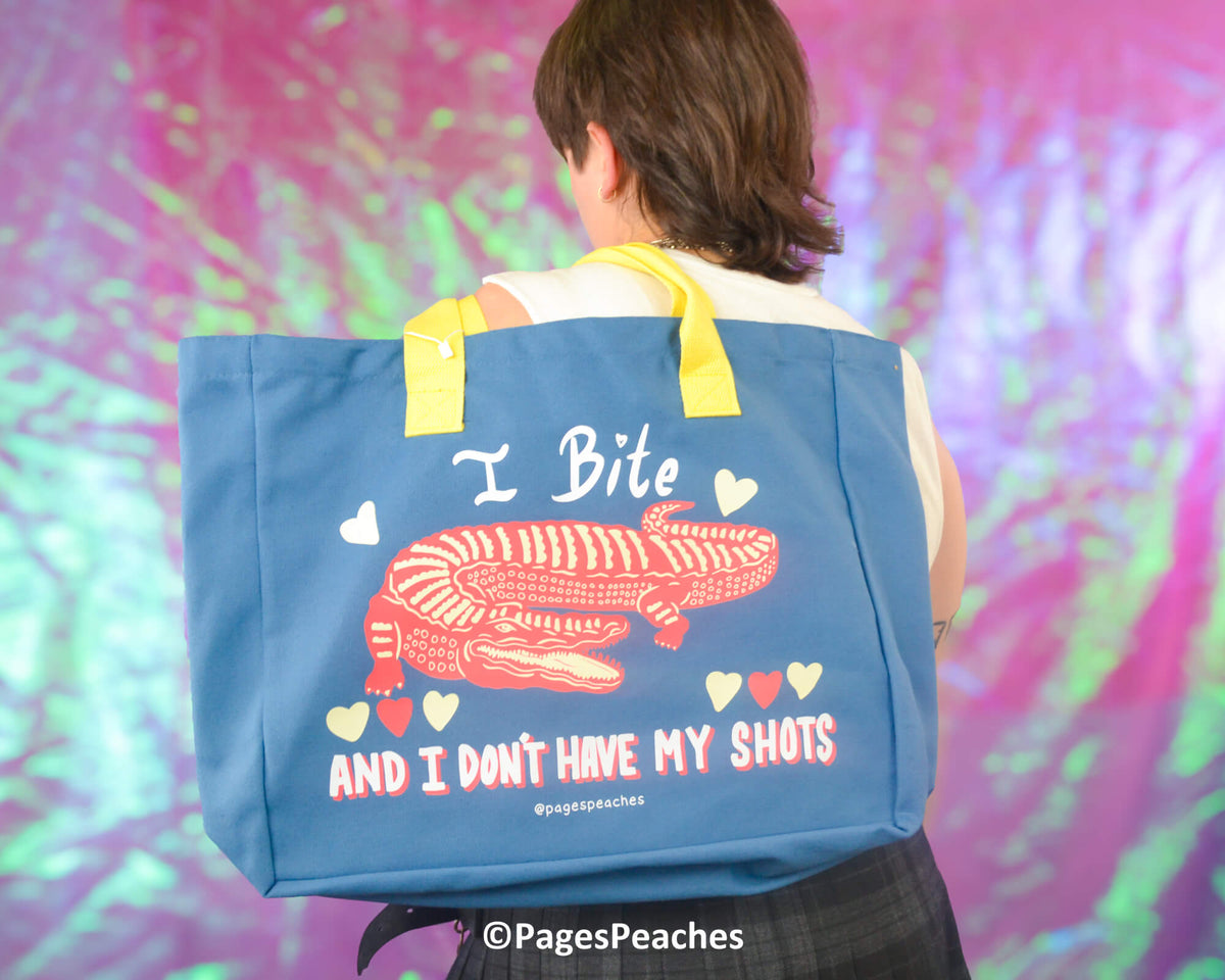 I Bite Tote Bag