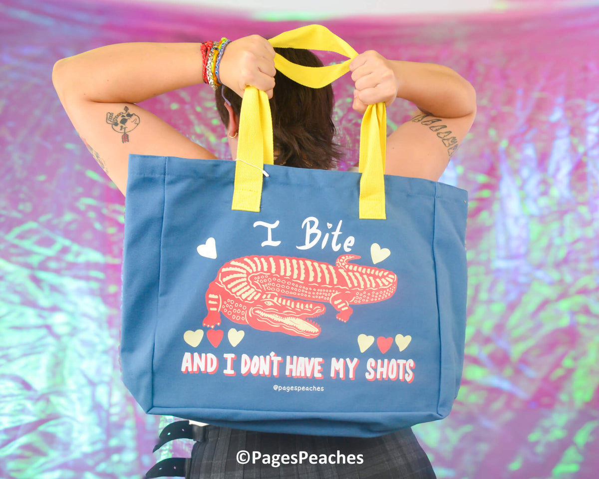 I Bite Tote Bag