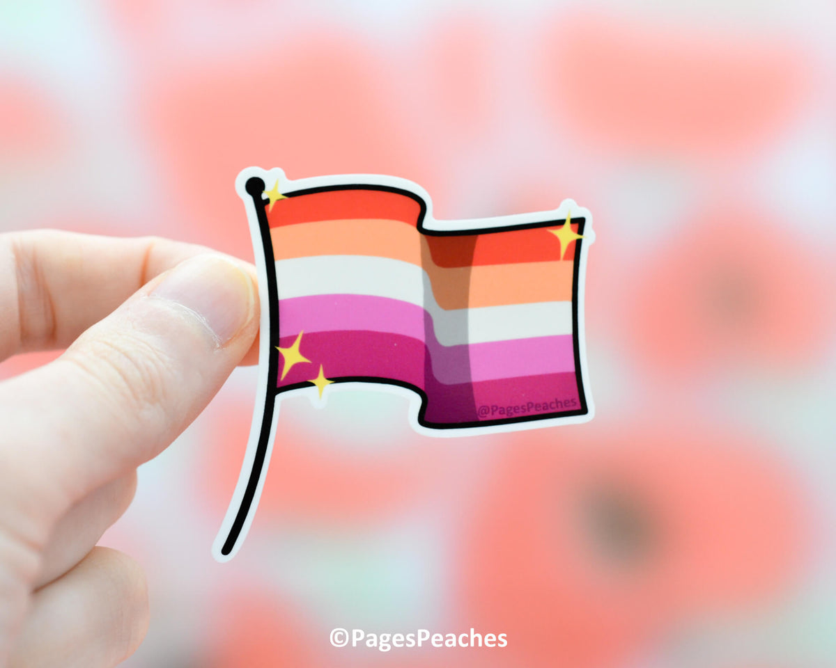 Large Lesbian Pride Flag Sticker