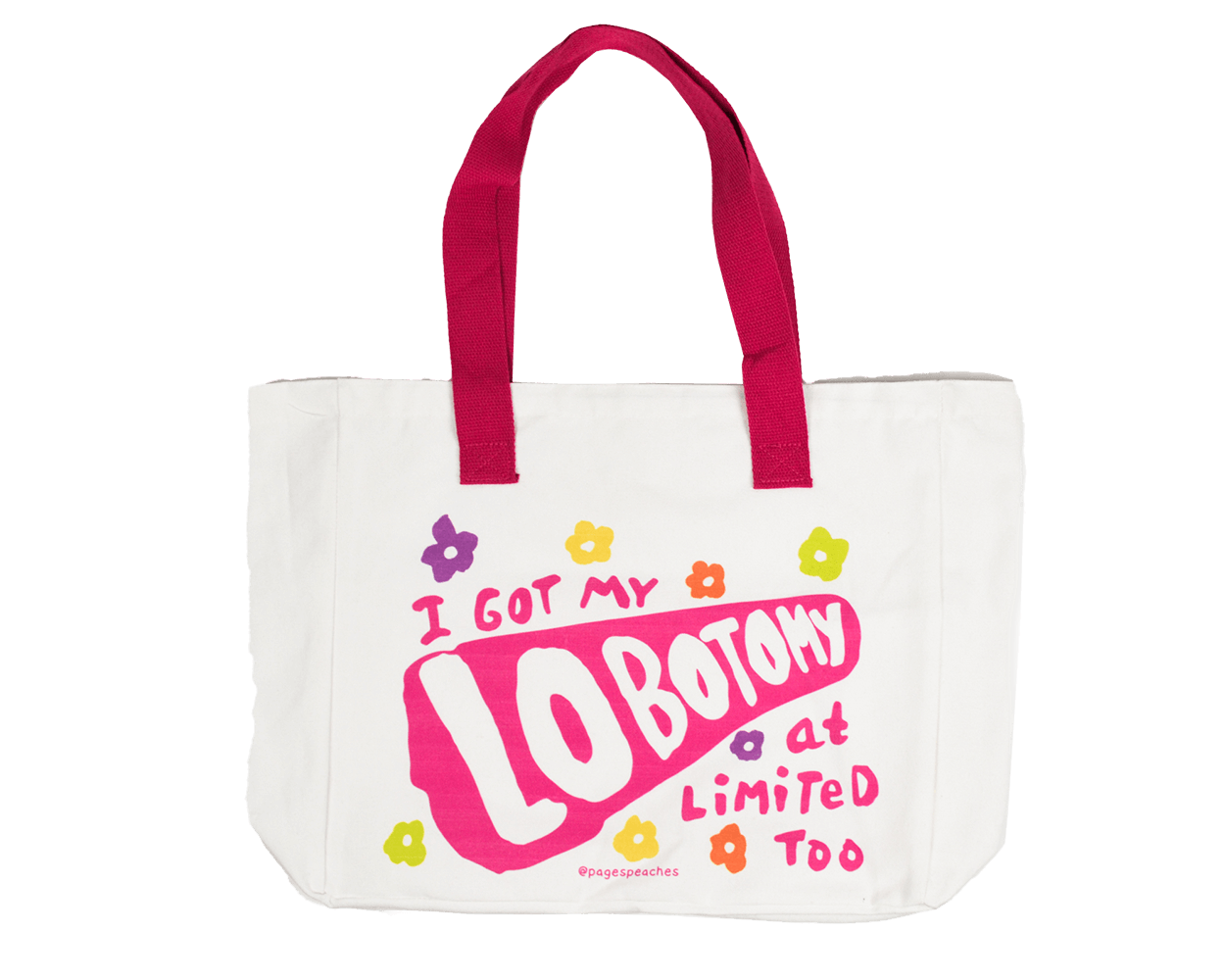 Lobotomy Tote Bag - Pages Peaches Lobotomy Tote Bag - Pages Peaches