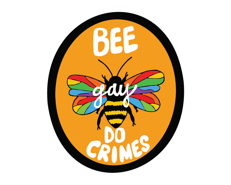 Mini Bee Gay Sticker