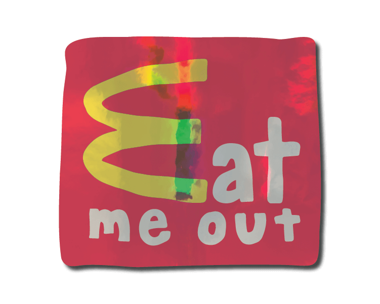 Mini Holo Eat Me Out Sticker