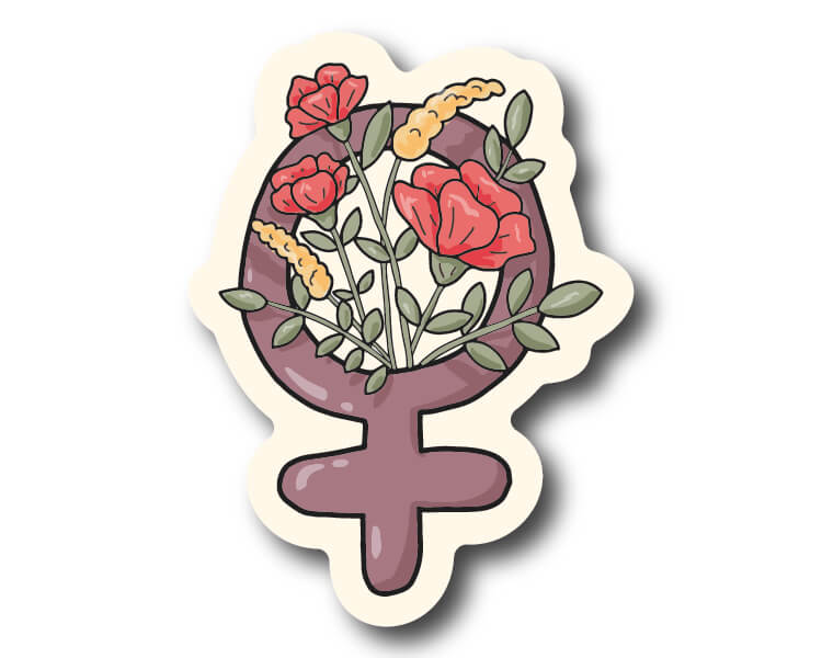 Mini Flower Female Sticker
