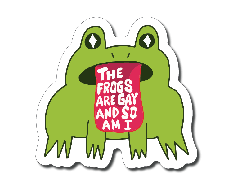 Mini Gay Frog Sticker
