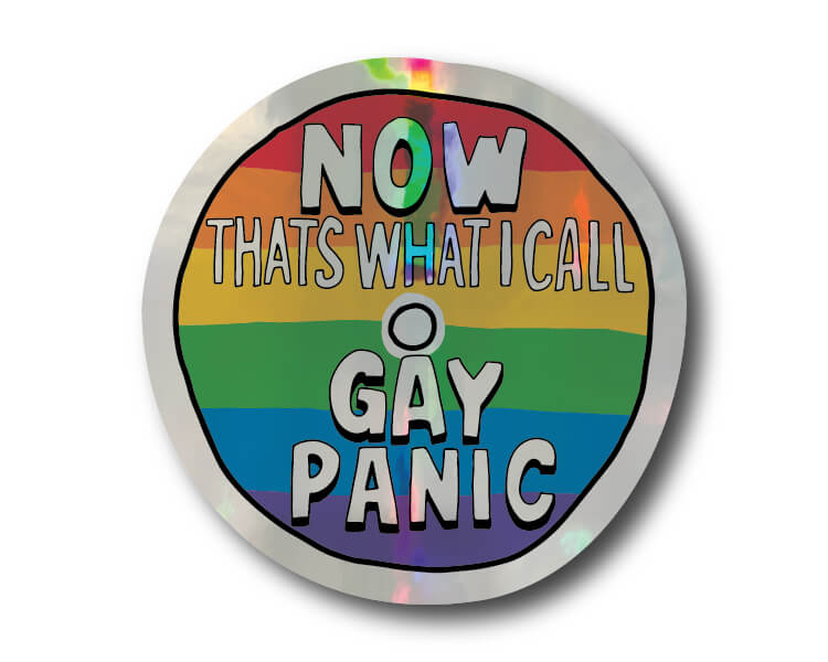 Mini Holo Gay Panic Sticker