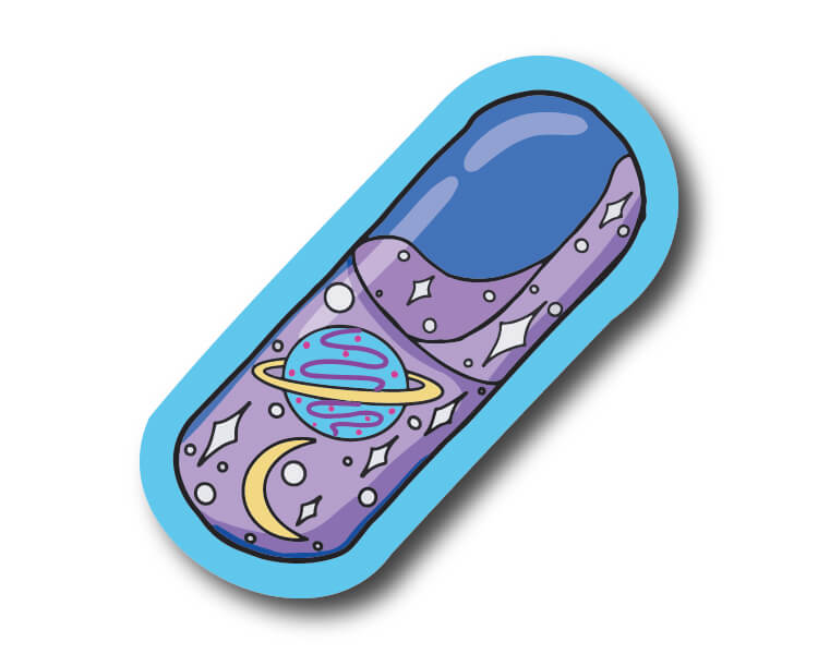 Mini Space Pill Sticker