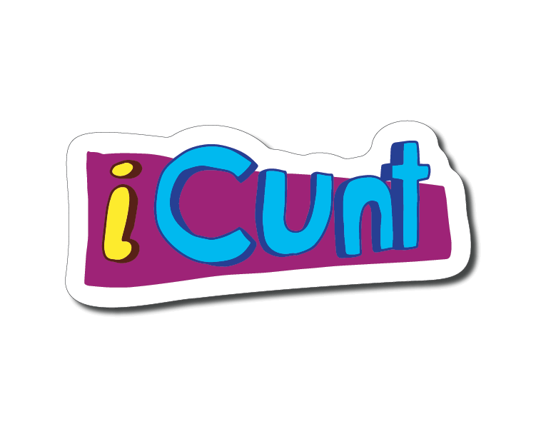 Mini iCunt Sticker