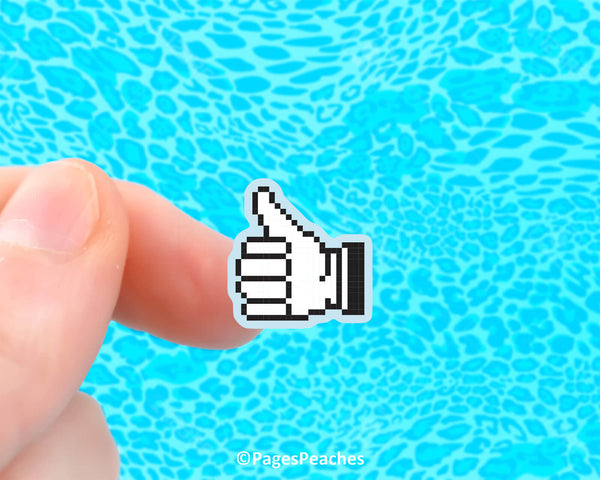 Mini 8Bit Thumbs Up Sticker - Pages Peaches