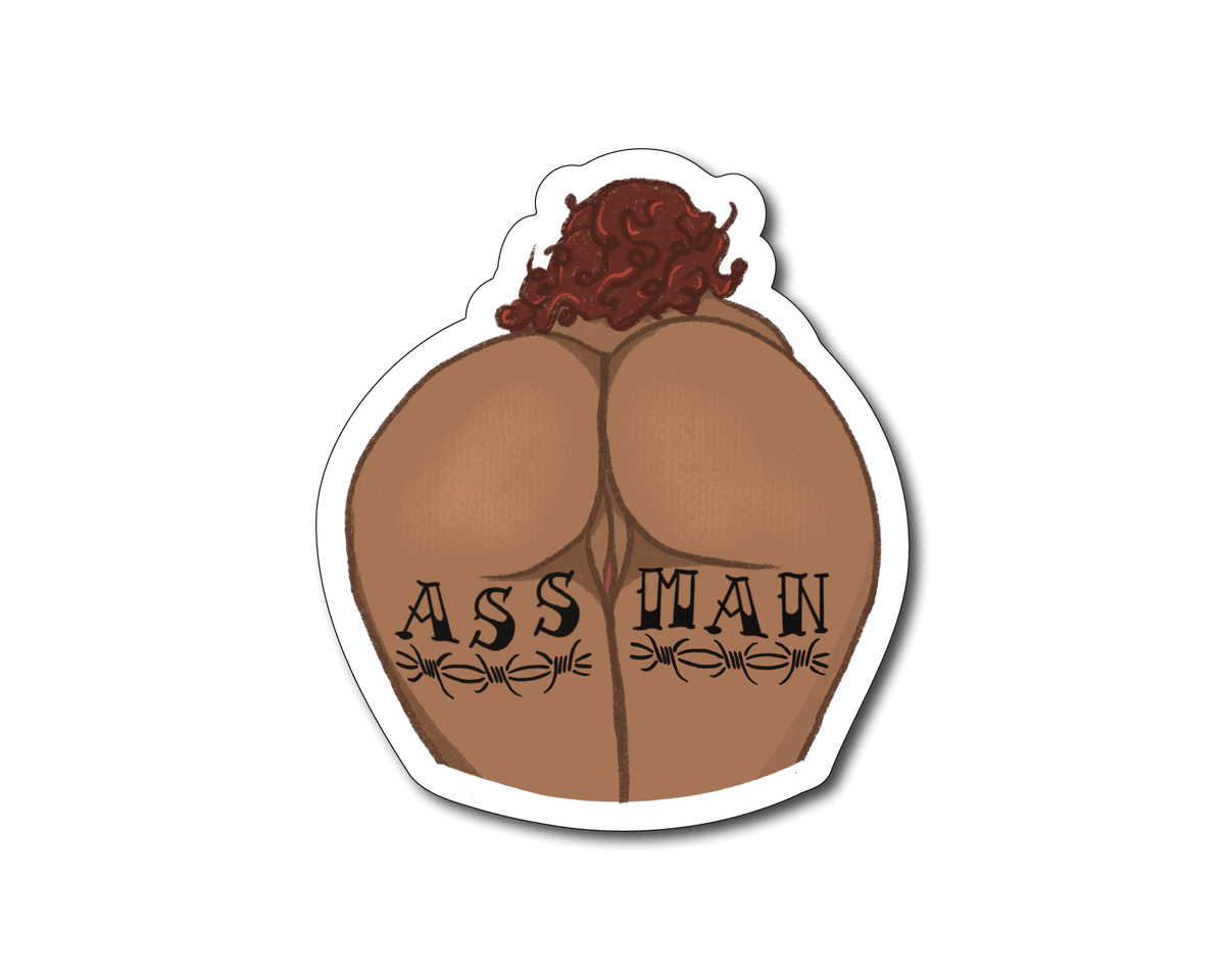 Mini Ass Man Sticker