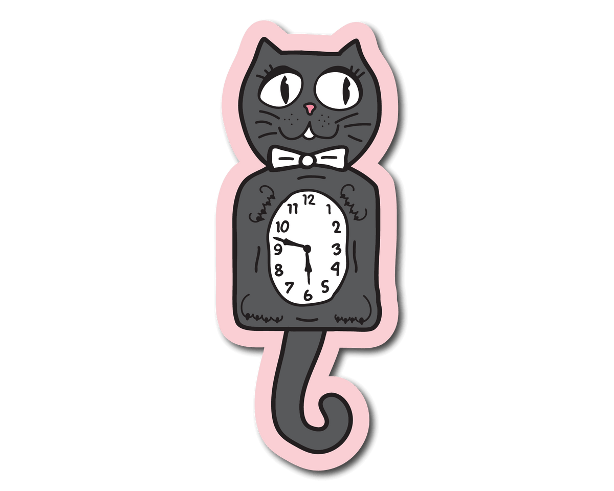 Mini Cat Clock Sticker