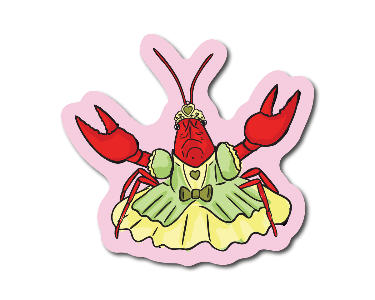 Mini Crawfish Princess Sticker